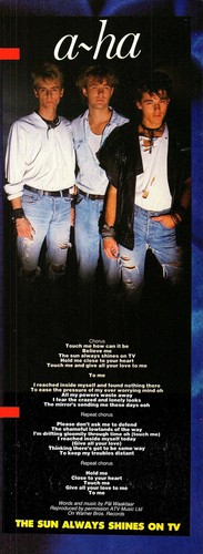 The sun always shines - a-ha,